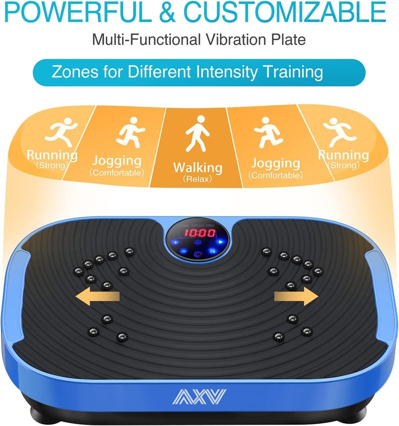 AXV Vibration Plate Exercise Machine Whole Body Workout Vibrate Fitness Platform Lymphatic Drainage Machine for Weight Loss Shaping Toning Wellness Home Gyms Workout - Image 5